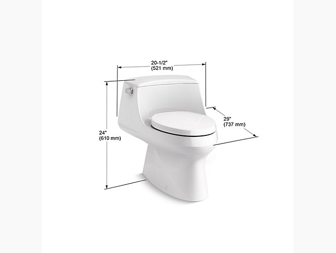 K 3722 San Raphael One Piece Elongated Toilet 1 28 Gpf Kohler - How To Replace A Kohler Rialto Toilet Seat